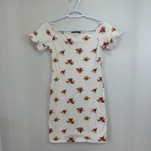 White Floral Bodycon Minidress